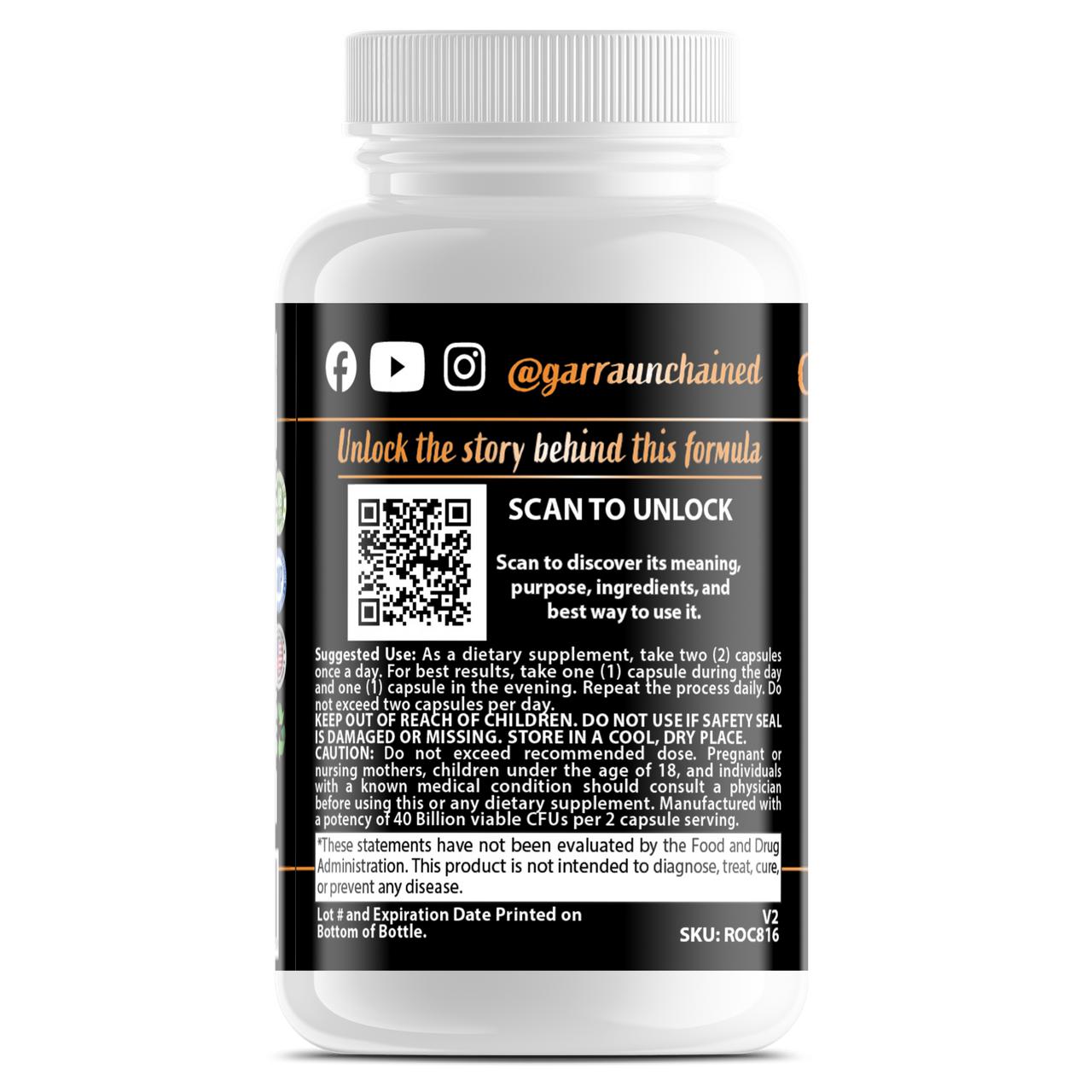 Calihtic Probiotic 40 Billion CFU + Prebiotics | 60 Capsules