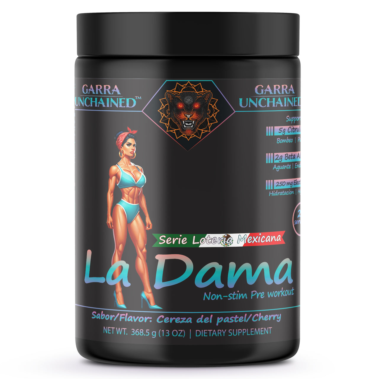 La Dama Non-Stim Pre-Workout | Cherry - Cereza del Pastel
