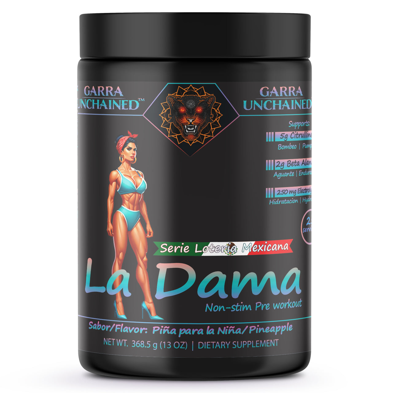 La Dama Non-Stim Pre-Workout | Pineapple-Piña para la Niña