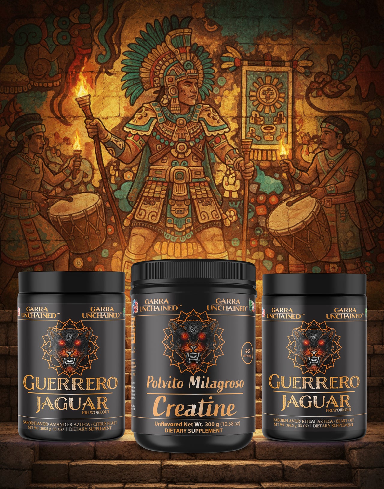 Fuerza Azteca | Guerrero Jaguar Amanecer Azteca x Ritual Azteca x Polvito Milagroso