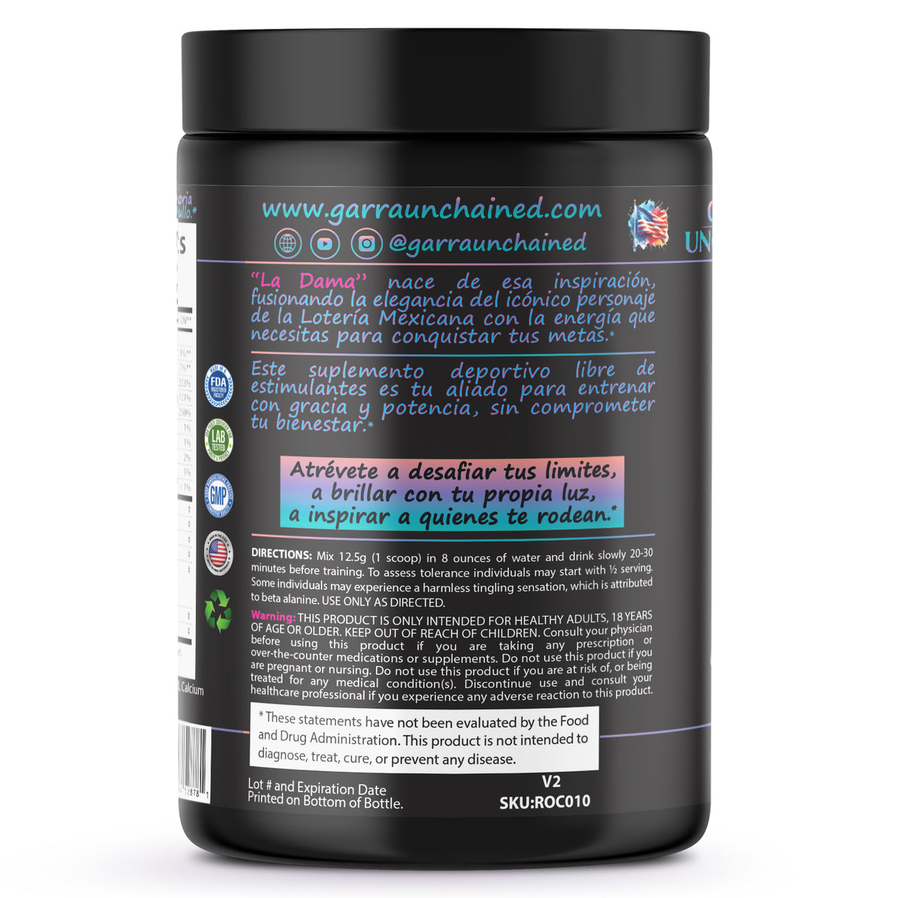 La Dama Non-Stim Pre-Workout | Cherry - Cereza del Pastel