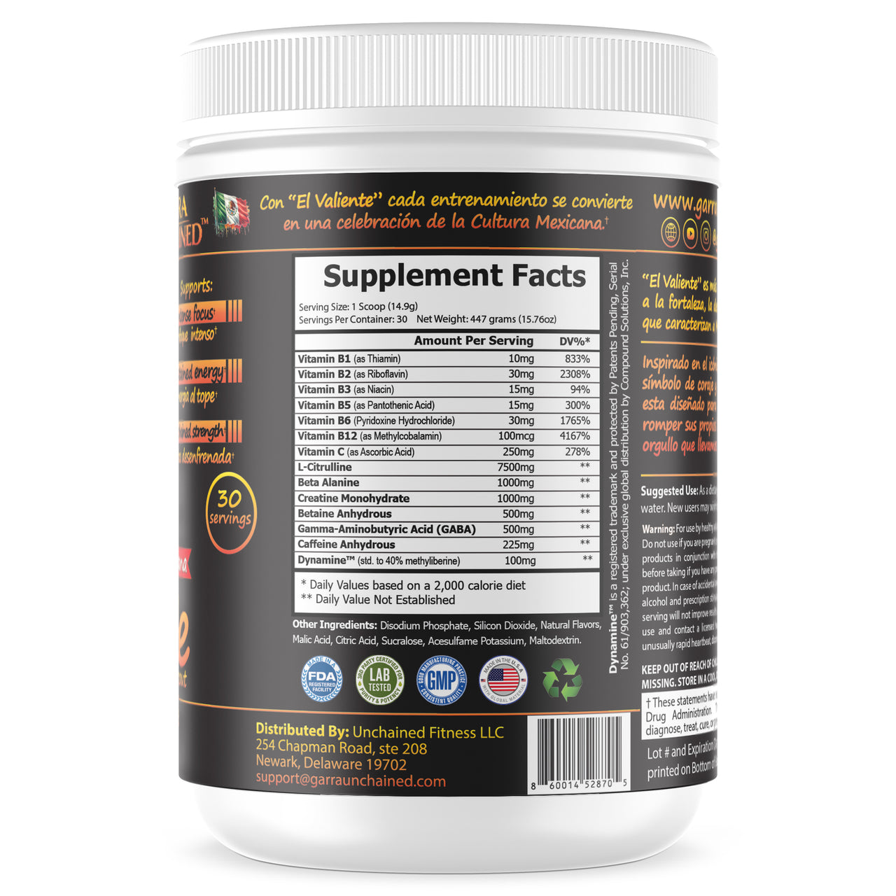 El Valiente Pre-Workout | Tropical Fury-Furia Tropical