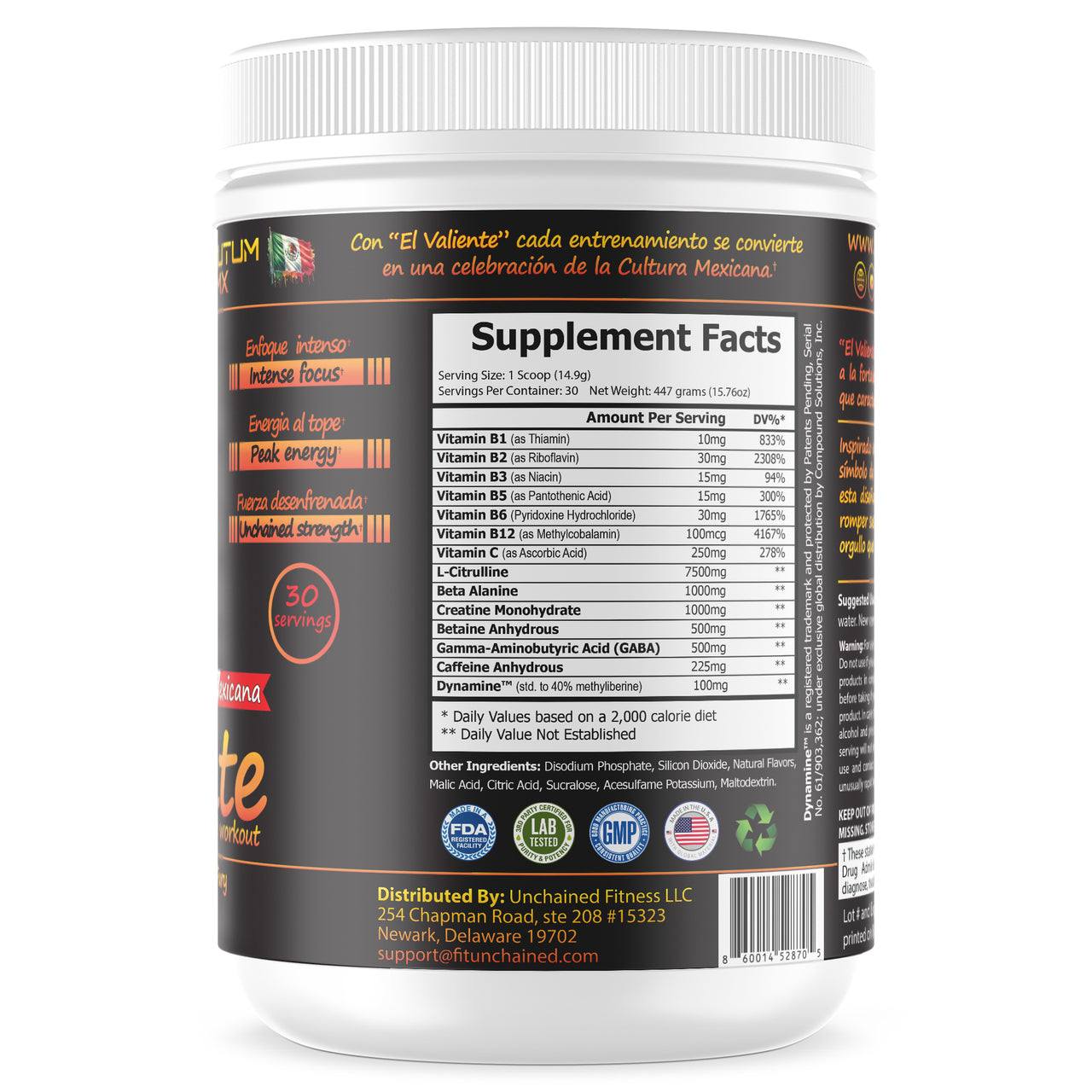 El Valiente Pre-Workout | Tropical Fury-Furia Tropical