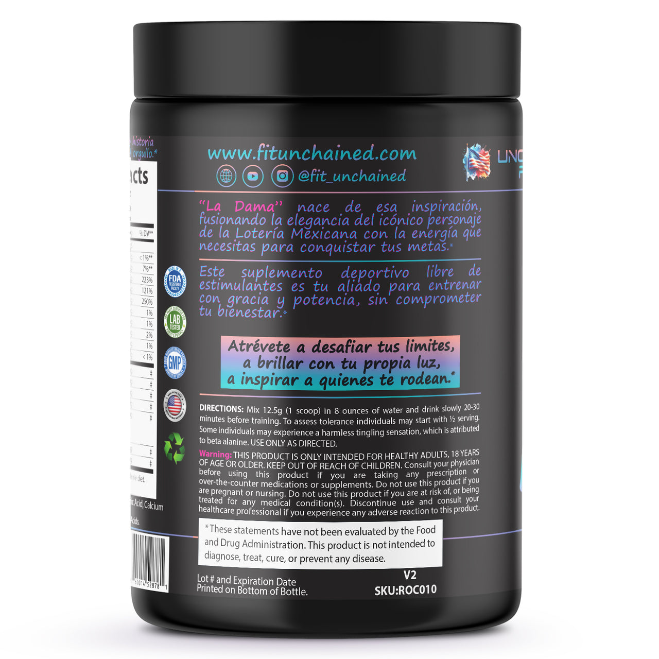 La Dama Non-Stim Pre-Workout | Cherry - Cereza del Pastel