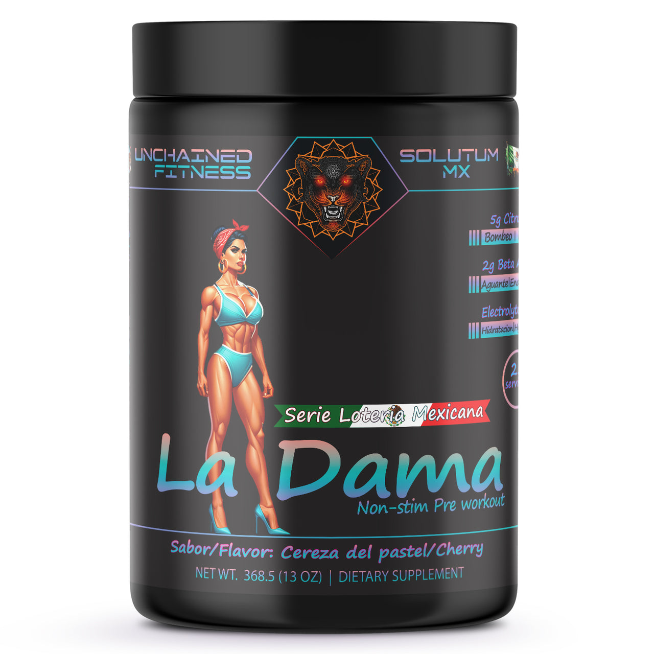 La Dama Non-Stim Pre-Workout | Cherry - Cereza del Pastel
