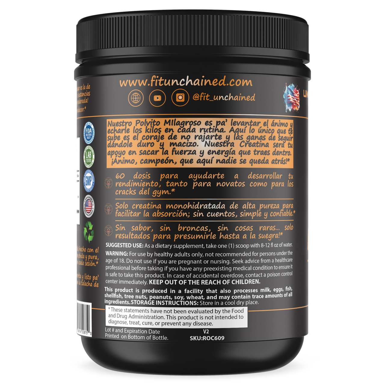 Polvito Milagroso Creatine | Pure Creatine Monohydrate